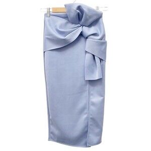 ASOS Lavender Peri Pencil Skirt With Dramatic Bow Tailored Scuba Knit Size 0 XS